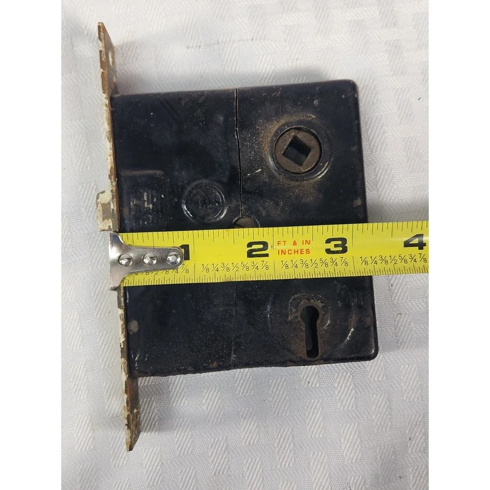 Vintage PENN Mortise Door Lock Cast Iron Metal Restoration